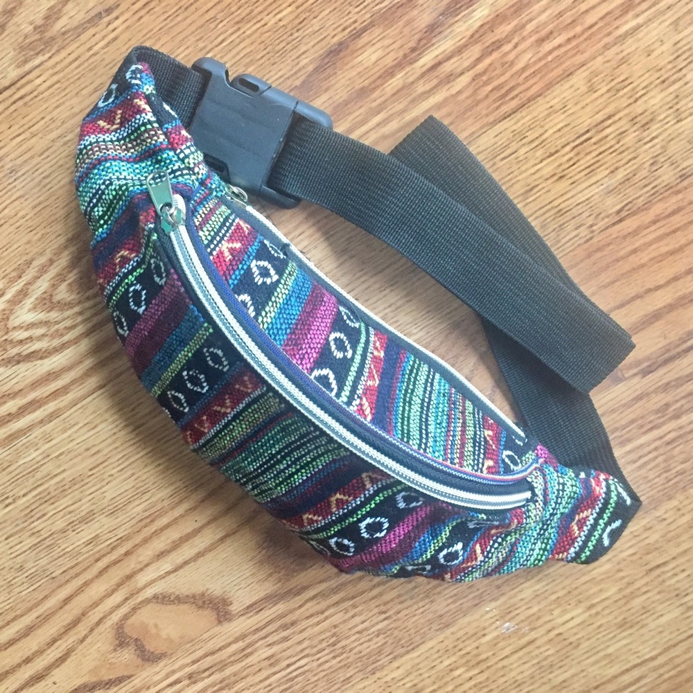 Multicolor Tribal Print Fanny Pack Hip Bum Bag